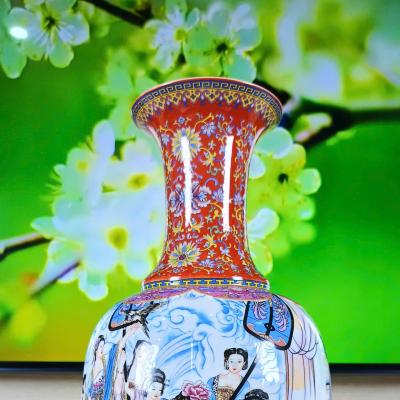 Bình sứ hoạ tiết thập nhị tiên cô